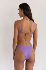 BIKINI DOLLS Bella ruched underwire bikini top in Lavender purple