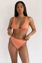 BIKINI DOLLS Sade bralette bikini top in Peach Pink