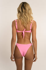 BIKINI DOLLS Valerie underwire balconette bikini top in Pink back view