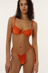 BIKINI DOLLS Jasmine underwire balconette bikini top in Cinnamon