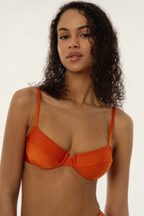 BIKINI DOLLS Jasmine underwire balconette bikini top in Cinnamon portrait