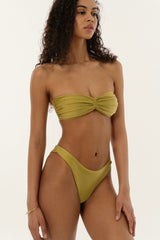 BIKINI DOLLS Naomi high-cut bikini bottom in Peridot side view