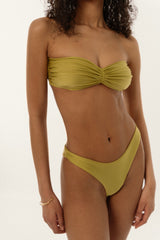 BIKINI DOLLS Naomi high-cut bikini bottom in Peridot