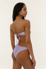 BIKINI DOLLS Naomi classic high cut bikini bottom in Lilac back view