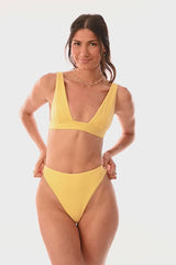 BIKINI DOLLS Sade high-waist bikini bottom in Ciel video