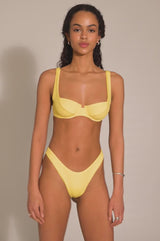 BIKINI DOLLS Valerie underwire balconette bikini top in Amarelo video