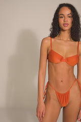 BIKINI DOLLS Jasmine underwire balconette bikini top in Cinnamon video