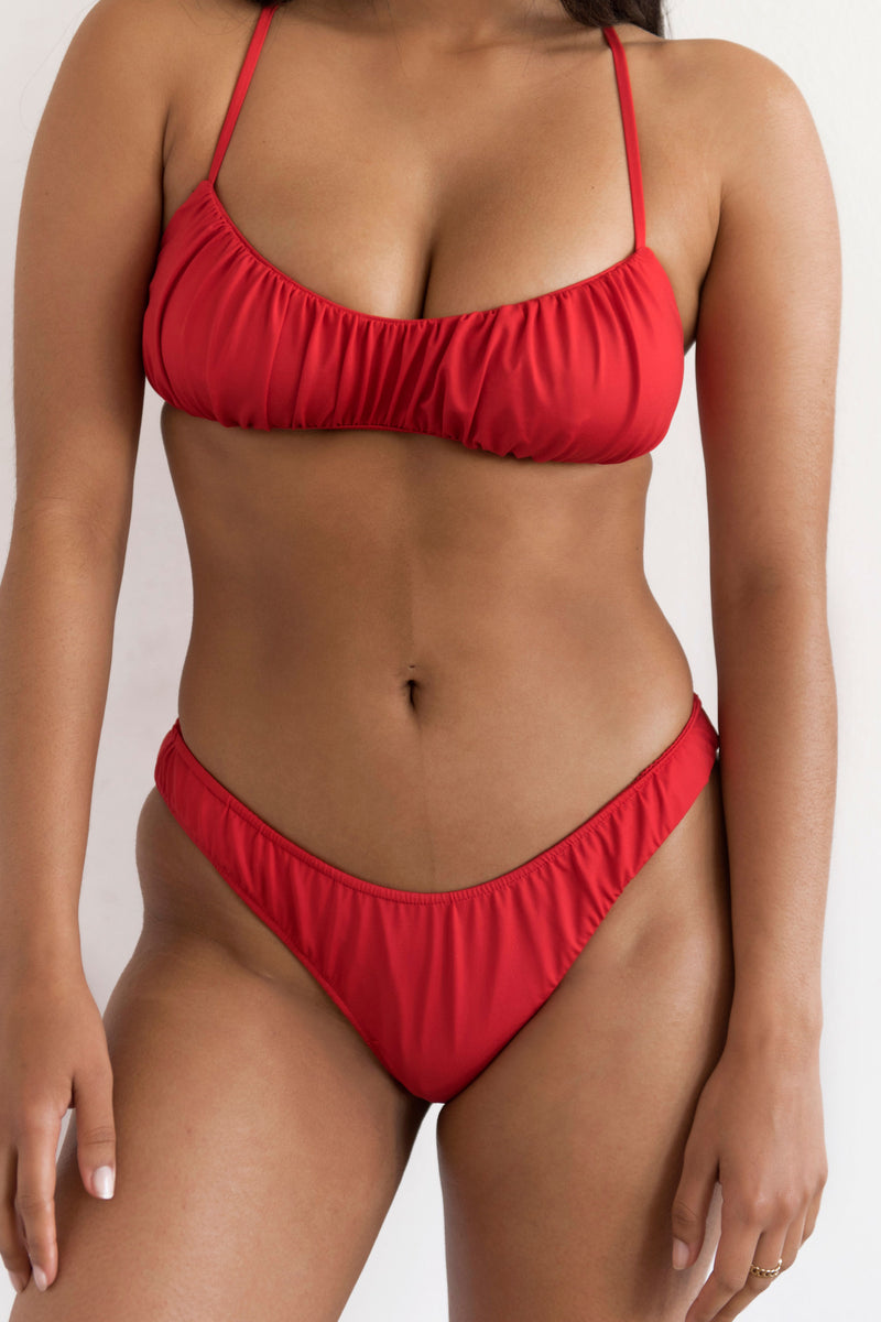 Bikini top Andrina - cherry red