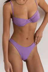 BIKINI DOLLS Naomi high-cut bikini bottom in Lavender purple