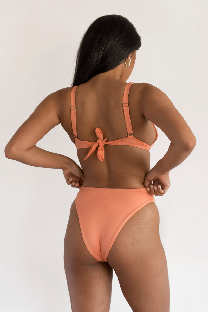BIKINI DOLLS Sade bralette bikini top in Peach Pink